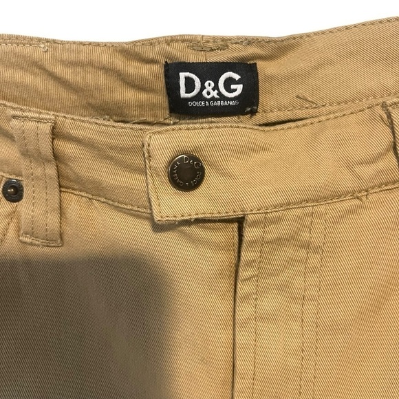 Dolce & Gabbana D&G Womens Straight Leg Pants Waist US 29 Tan Khaki Excellent - Picture 8 of 9